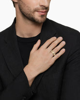 DY Helios™ Band Ring in 18K Yellow Gold with Diamonds, 9mm